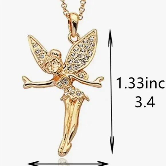 Tinkerbell Fairy Necklace Pendant NWT - Picture 3 of 4